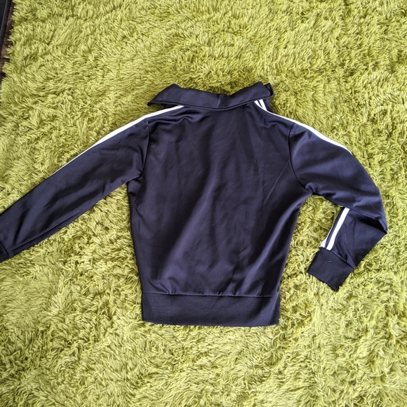 Black and White Striped Zip-Up Jacket - Picture 4 of 4